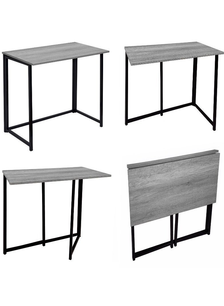 Home Gallery Foldable Table In Black Powder Coating  Gray - Image 4